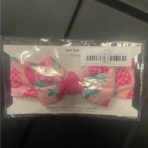 Little Sleepies Sweet Strawberries Bow Headband New With Tags